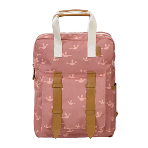 Рюкзак Fresk "Весенние птицы", пудрово-малиновый, большой, водонепроницаемый